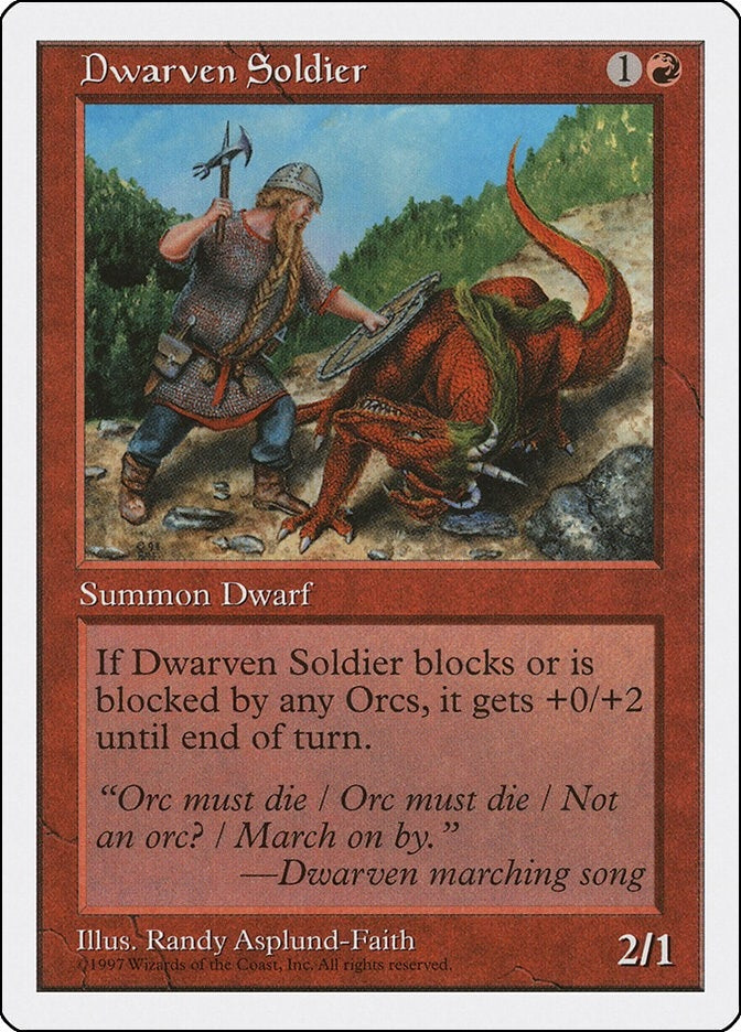 Image for Dwarven Soldier [Fifth Edition] - Magic: The Gathering