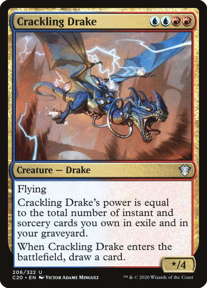 Image for Crackling Drake (206) [Commander 2020] - Magic: The Gathering