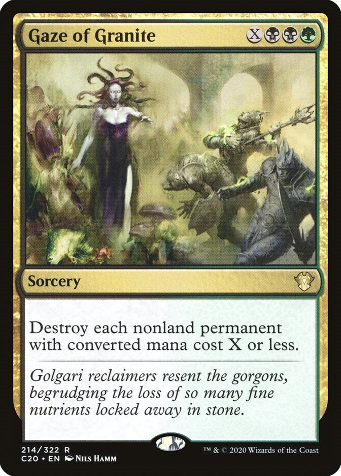 Image for Gaze of Granite (214) [Commander 2020] - Magic: The Gathering