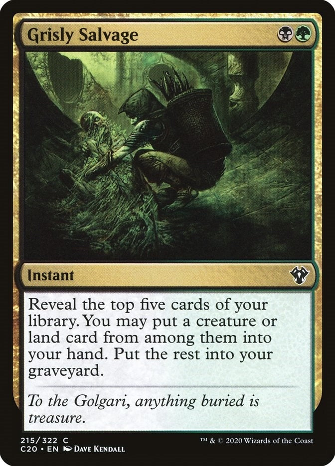 Image for Grisly Salvage (215) [Commander 2020] - Magic: The Gathering