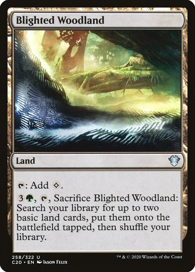 Image for Blighted Woodland (258) [Commander 2020] - Magic: The Gathering
