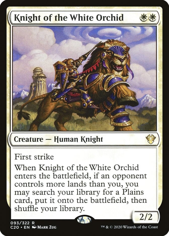 Image for Knight of the White Orchid (93) [Commander 2020] - Magic: The Gathering
