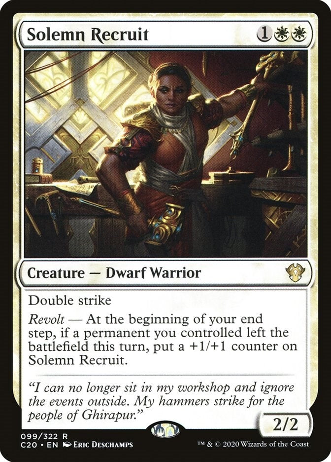 Image for Solemn Recruit (99) [Commander 2020] - Magic: The Gathering