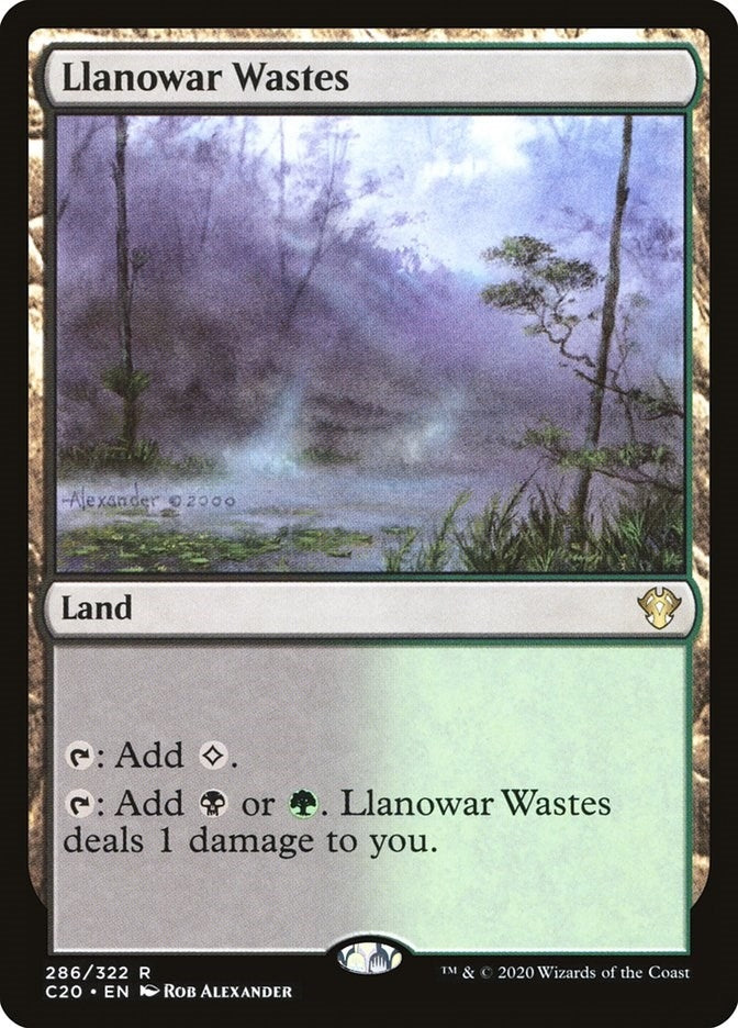 Image for Llanowar Wastes (286) [Commander 2020] - Magic: The Gathering