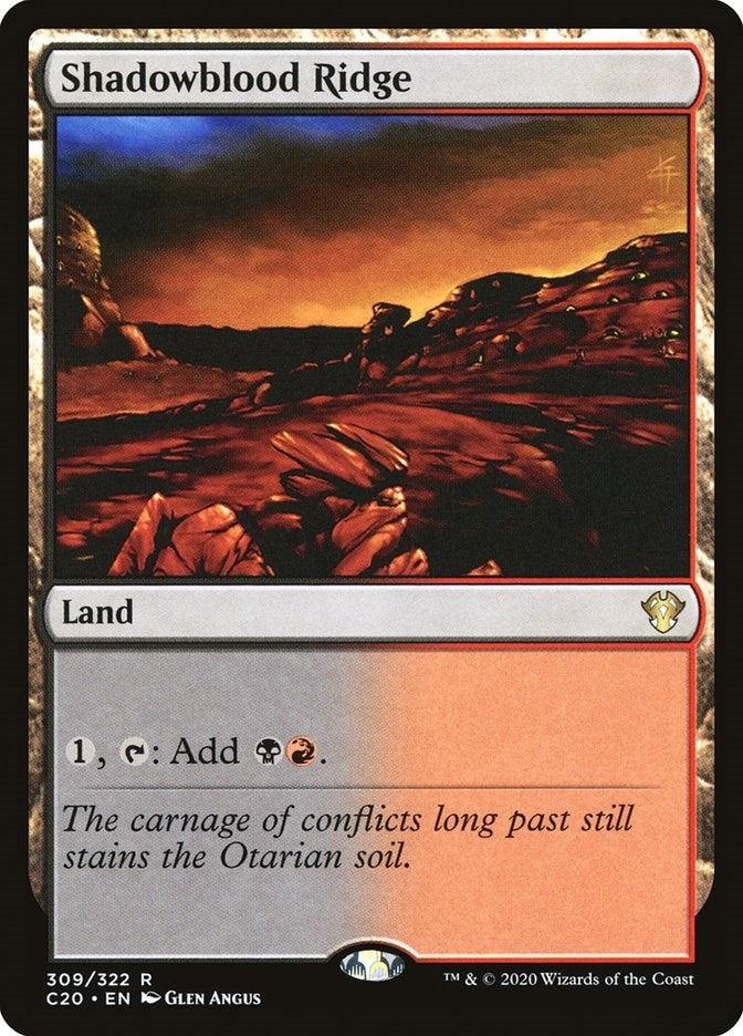 Image for Shadowblood Ridge (309) [Commander 2020] - Magic: The Gathering
