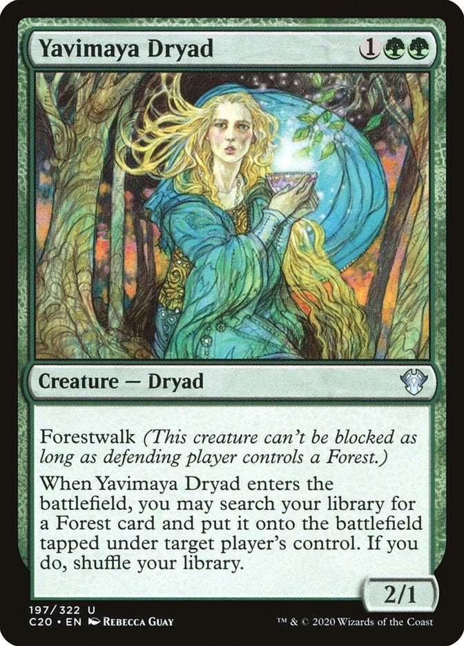 Image for Yavimaya Dryad (197) [Commander 2020] - Magic: The Gathering