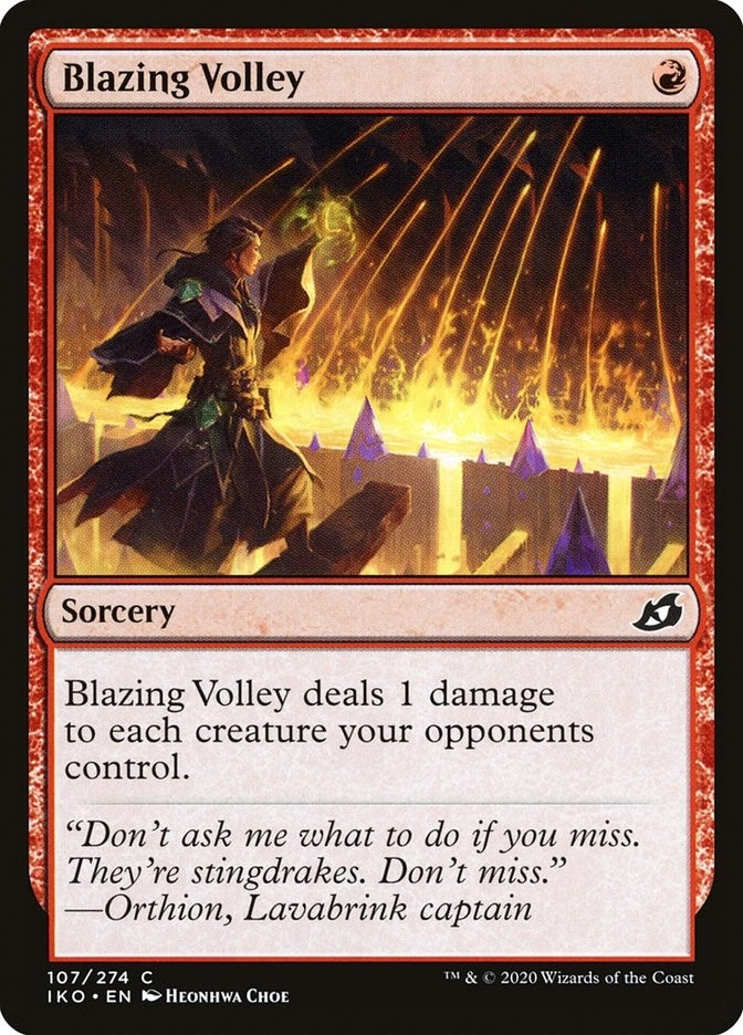 Image for Blazing Volley (107) [Ikoria: Lair of Behemoths] - Magic: The Gathering