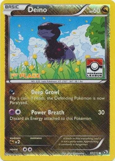 Image for Deino - 97/113 (Pokemon League) [1st Place] (097/113) [League & Championship Cards] - Pokemon