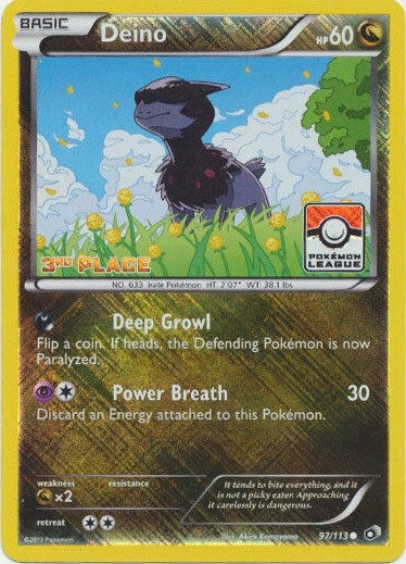 Deino - 97/113 (Pokemon League) [3rd Place] (097/113) [League & Championship Cards]