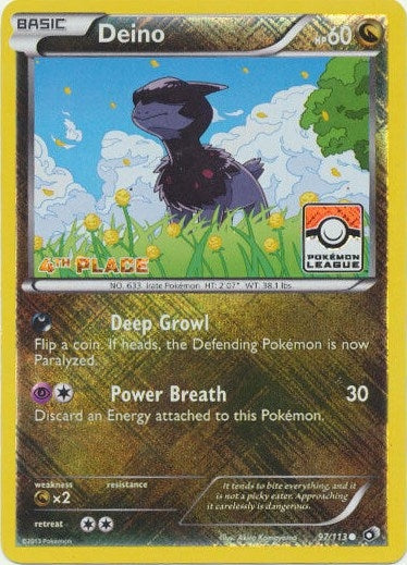 Image for Deino - 97/113 (Pokemon League) [4th Place] (097/113) [League & Championship Cards] - Pokemon
