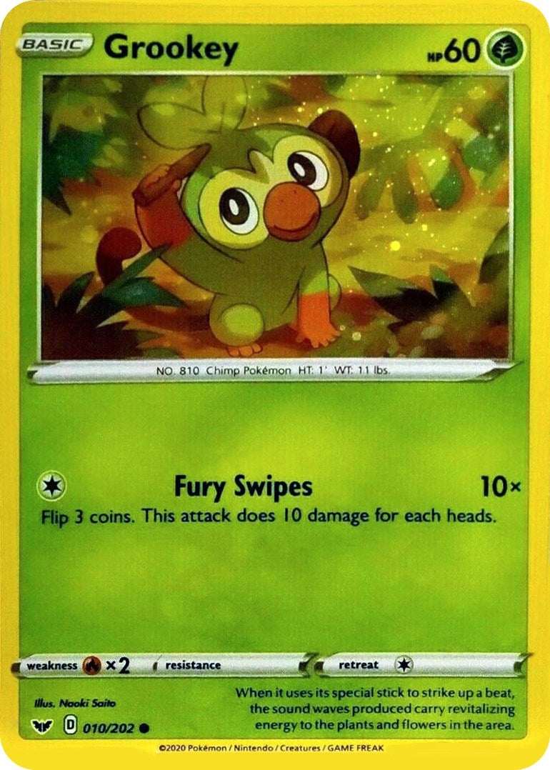 Image for Grookey - 010/202 (Cosmos Holo) (010/202) [Blister Exclusives] - Pokemon