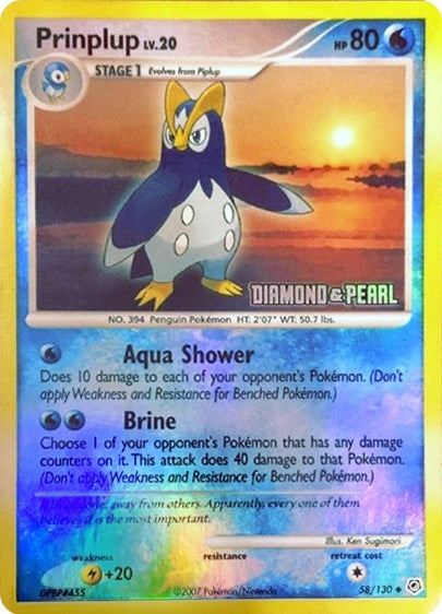 Image for Prinplup - 58/130 [Diamond & Pearl] (058/130) [Burger King Promos] - Pokemon