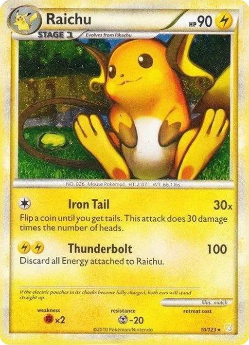 Image for Raichu - 10/123 (Cracked Ice Holo) (010/123) [Deck Exclusives] - Pokemon