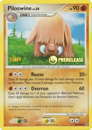 Image for Piloswine - 46/100 (Prerelease) [Staff] (46/100) [Nintendo Promos] - Pokemon