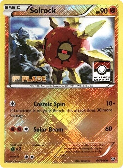 Image for Solrock - 64/146 (Pokemon League) [1st Place] (064/146) [League & Championship Cards] - Pokemon