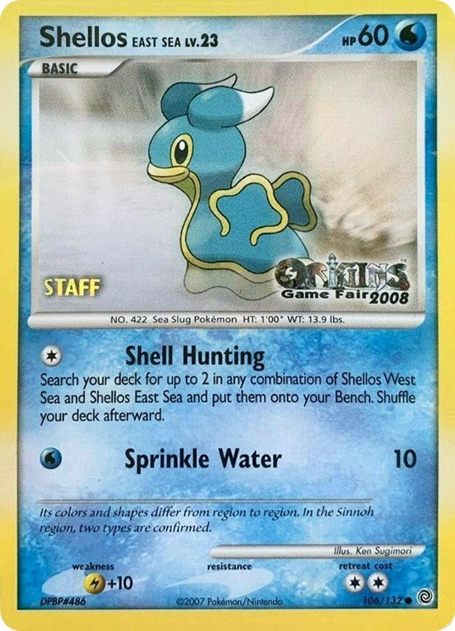 Image for Shellos East Sea - 106/132 (Origins Game Fair 2008) [Staff] (106/132) [Nintendo Promos] - Pokemon