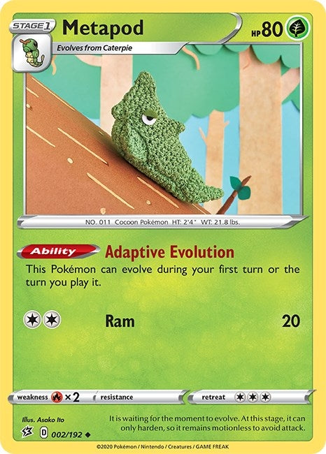 Image for Metapod (002/192) [SWSH02: Rebel Clash] - Pokemon