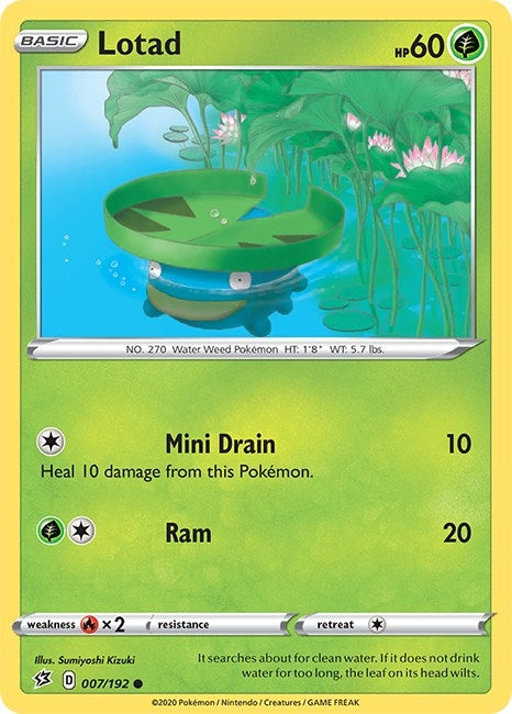 Image for Lotad (007/192) [SWSH02: Rebel Clash] - Pokemon
