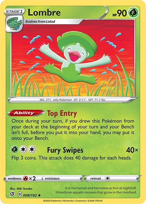Image for Lombre (008/192) [SWSH02: Rebel Clash] - Pokemon