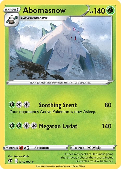 Image for Abomasnow (013/192) [SWSH02: Rebel Clash] - Pokemon