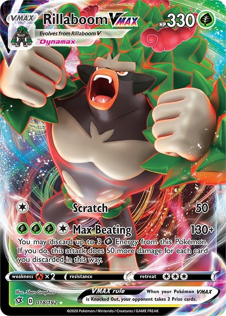 Image for Rillaboom VMAX (018/192) [SWSH02: Rebel Clash] - Pokemon
