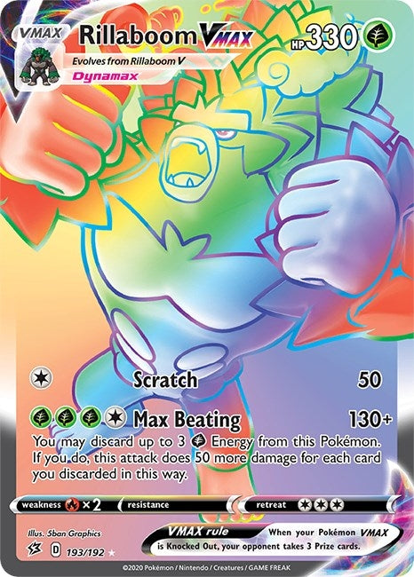 Image for Rillaboom VMAX (Secret) (193/192) [SWSH02: Rebel Clash] - Pokemon