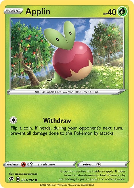 Image for Applin (21) (021/192) [SWSH02: Rebel Clash] - Pokemon