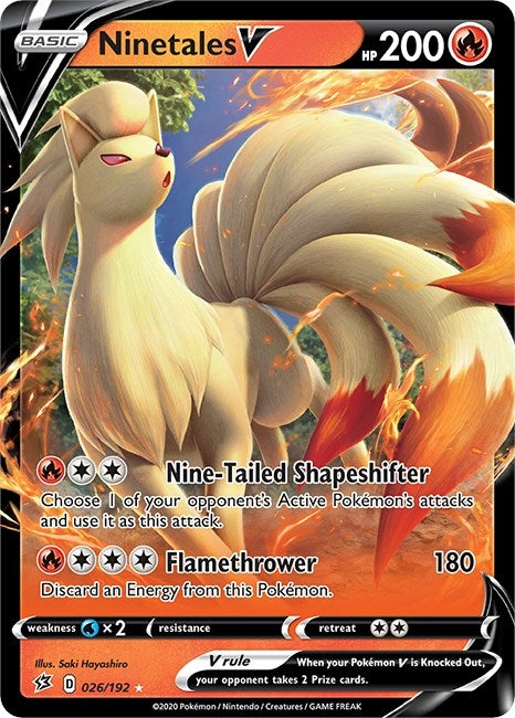 Image for Ninetales V (026/192) [SWSH02: Rebel Clash] - Pokemon