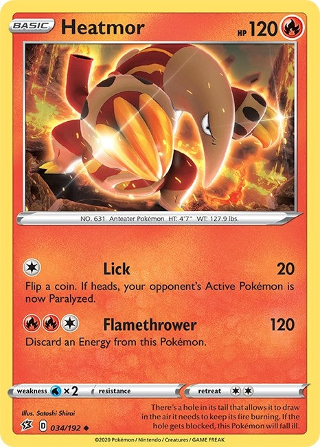 Image for Heatmor (034/192) [SWSH02: Rebel Clash] - Pokemon