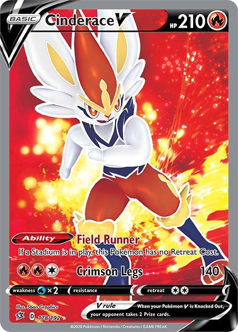 Image for Cinderace V (Full Art) (178/192) [SWSH02: Rebel Clash] - Pokemon