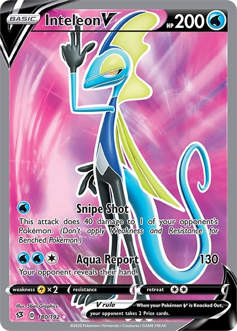Image for Inteleon V (Full Art) (180/192) [SWSH02: Rebel Clash] - Pokemon