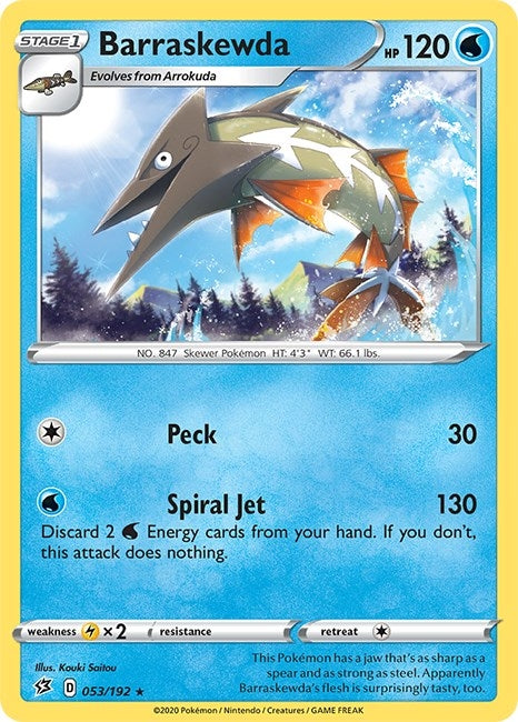 Image for Barraskewda (053/192) [SWSH02: Rebel Clash] - Pokemon