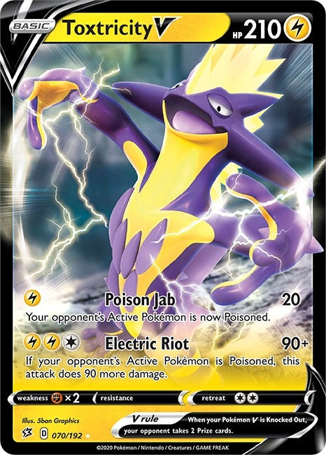 Image for Toxtricity V (070/192) [SWSH02: Rebel Clash] - Pokemon