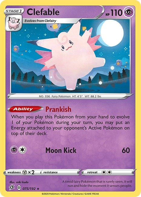 Image for Clefable (075/192) [SWSH02: Rebel Clash] - Pokemon