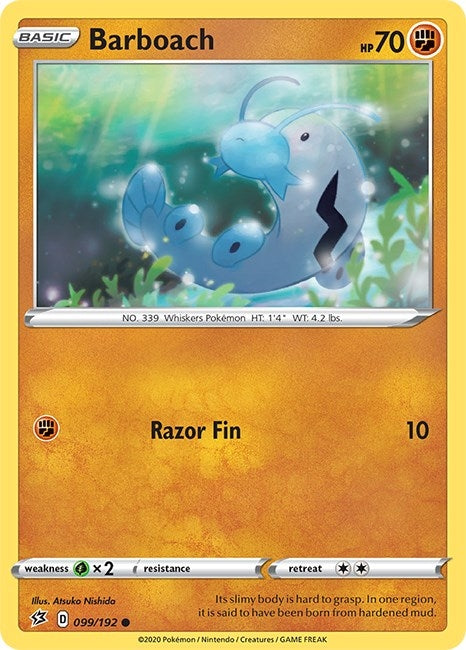 Image for Barboach (099/192) [SWSH02: Rebel Clash] - Pokemon