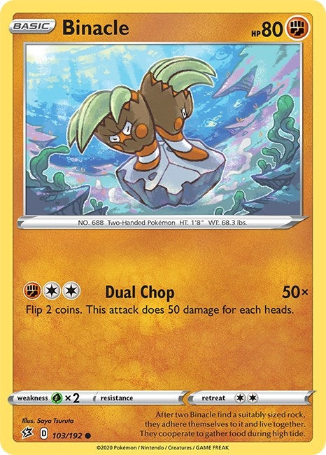 Image for Binacle (103/192) [SWSH02: Rebel Clash] - Pokemon