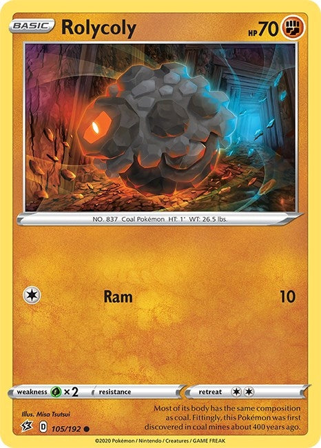 Image for Rolycoly (105/192) [SWSH02: Rebel Clash] - Pokemon