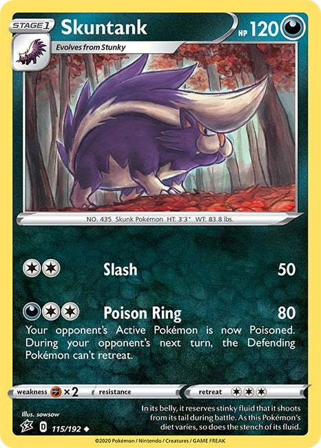 Image for Skuntank (115/192) [SWSH02: Rebel Clash] - Pokemon