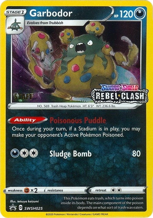 Image for Garbodor - SWSH025 (Prerelease) [Staff] (SWSH025) [SWSH: Sword & Shield Promo Cards] - Pokemon