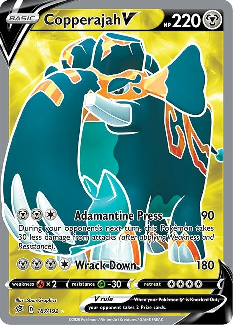 Image for Copperajah V (Full Art) (187/192) [SWSH02: Rebel Clash] - Pokemon