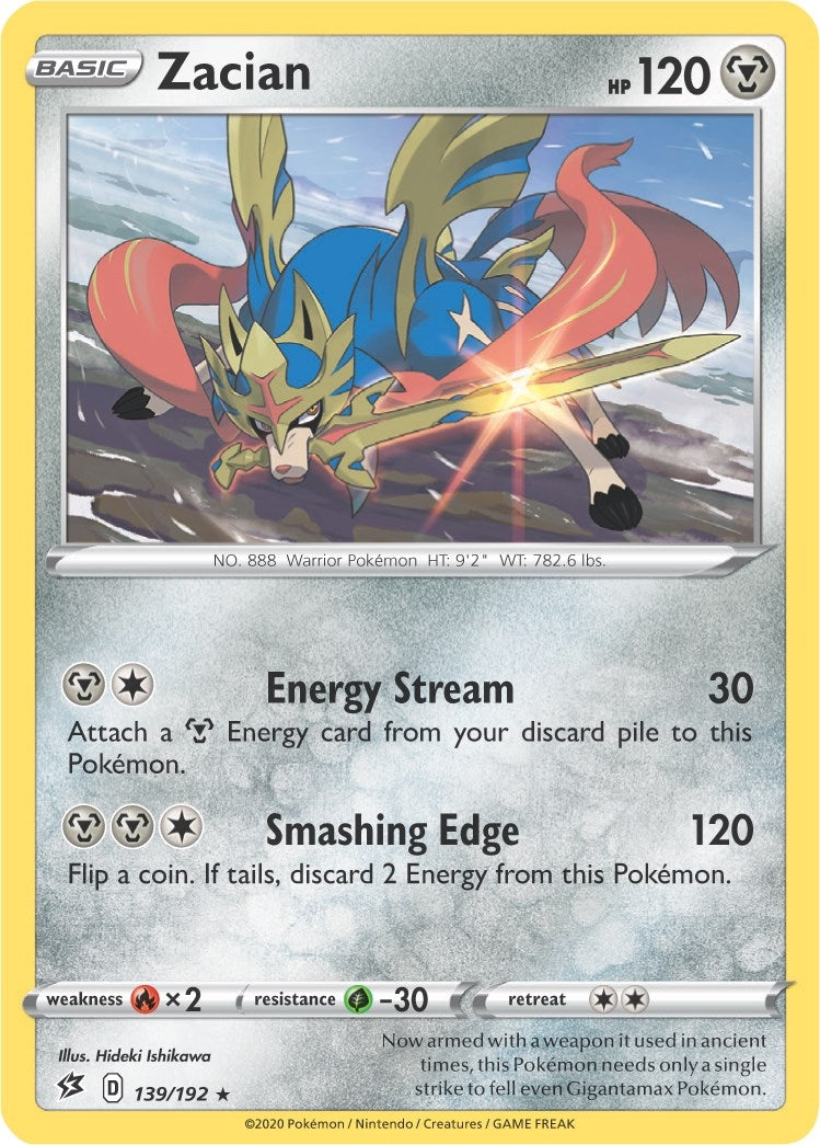 Image for Zacian - 139/192 (Cracked Ice Holo) (139/192) [Deck Exclusives] - Pokemon