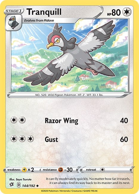 Image for Tranquill (144/192) [SWSH02: Rebel Clash] - Pokemon
