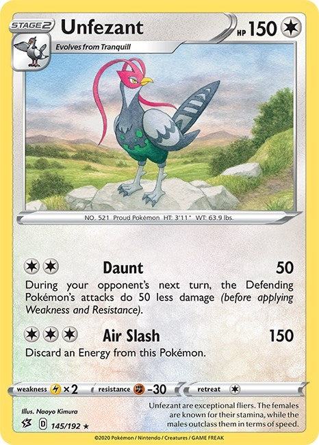 Image for Unfezant (145/192) [SWSH02: Rebel Clash] - Pokemon