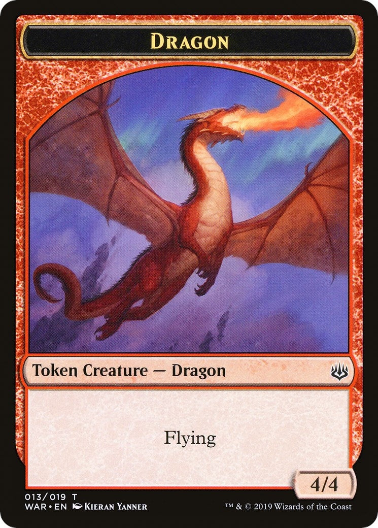 Image for Dragon // Spirit Double-Sided Token (Challenger 2020) (13 // 1) [Unique and Miscellaneous Promos] - Magic: The Gathering