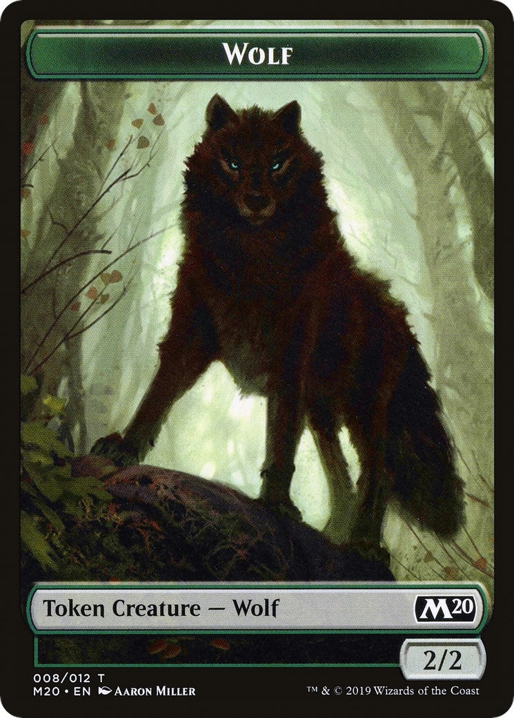 Image for Wolf Double-Sided Token (Challenger 2020) (8) [Unique and Miscellaneous Promos] - Magic: The Gathering