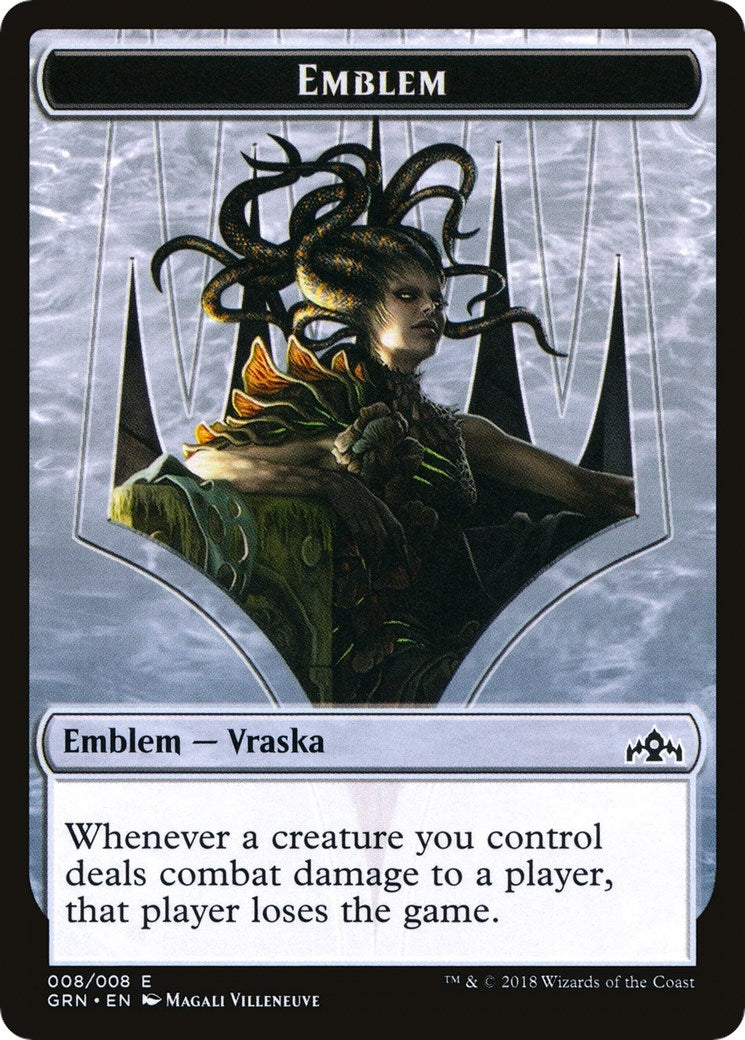 Image for Emblem - Vraska // Human Double-Sided Token (Challenger 2020) (8 // 2) [Unique and Miscellaneous Promos] - Magic: The Gathering