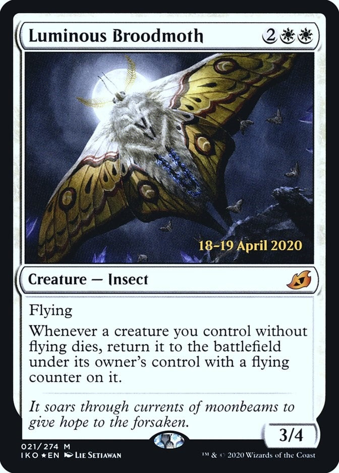 Image for Luminous Broodmoth (21) [Prerelease Cards] - Magic: The Gathering