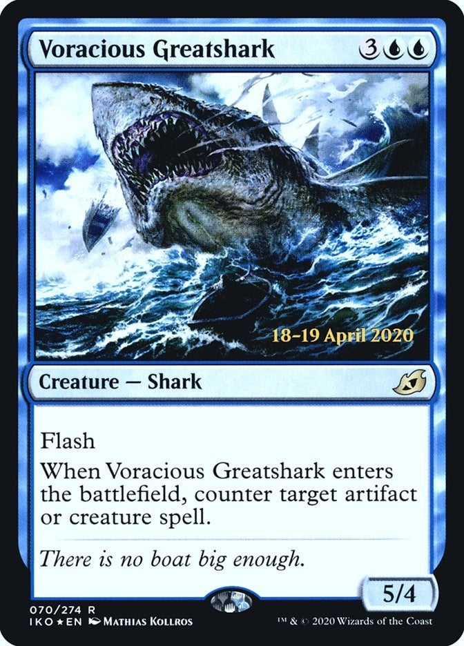 Image for Voracious Greatshark (70) [Prerelease Cards] - Magic: The Gathering