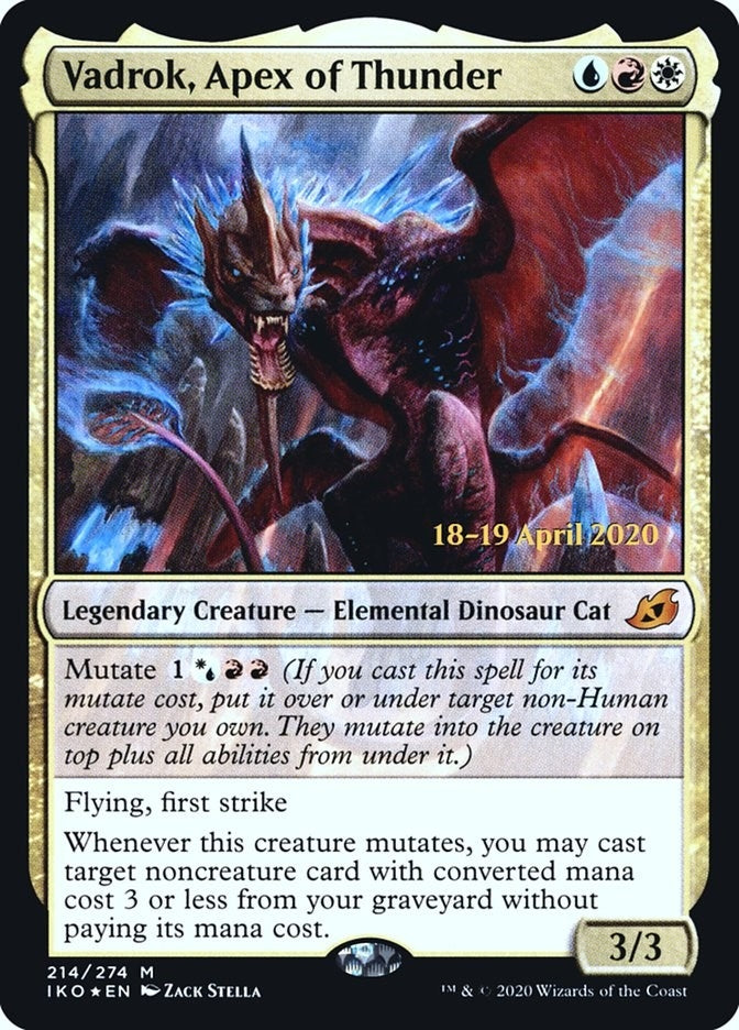 Image for Vadrok, Apex of Thunder (214) [Prerelease Cards] - Magic: The Gathering
