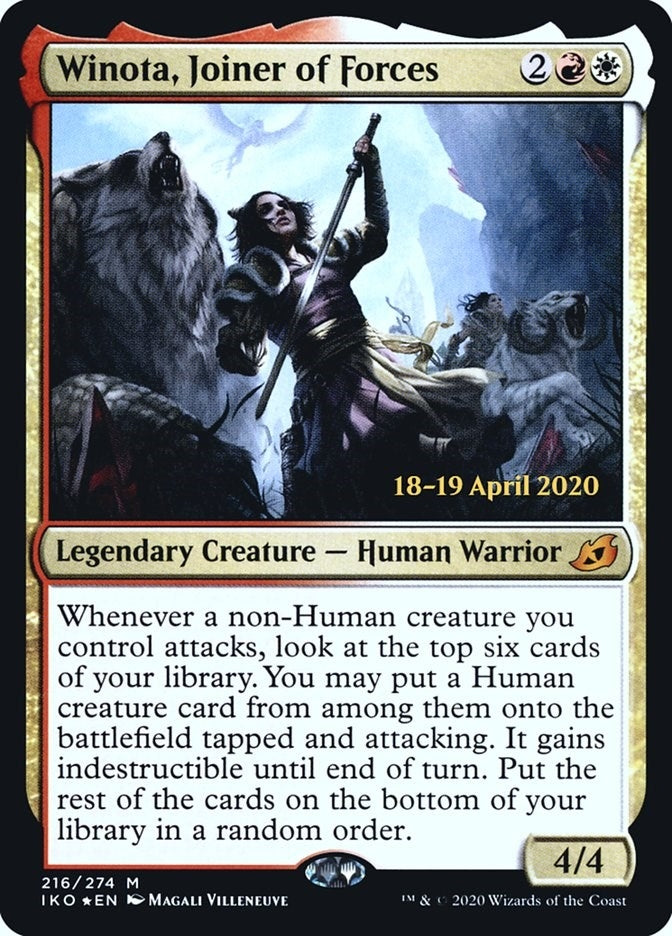 Image for Winota, Joiner of Forces (216) [Prerelease Cards] - Magic: The Gathering